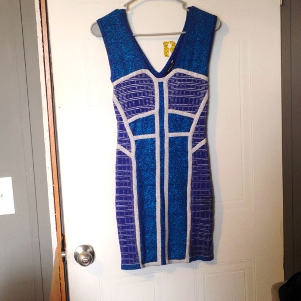 Sparkly blue and silver wow culture dress